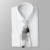 Leuchtturm Graue Schwarz-weiße Wolken Seascape Oce Krawatte (Gebunden)