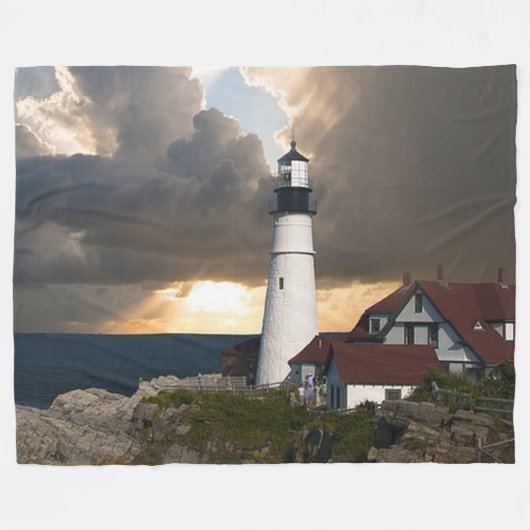 Leuchtturm-große Fleece-Decke Fleecedecke (Vorderseite (Horizontal))