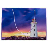 Leuchtturm - große Geschenktasche Geschenktüte (Rückseite)