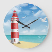 Leuchtturm Große Wanduhr (Vorderseite)