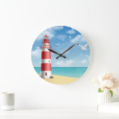 Leuchtturm Große Wanduhr (Zuhause)