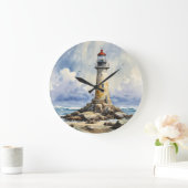 Leuchtturm Große Wanduhr (Zuhause)