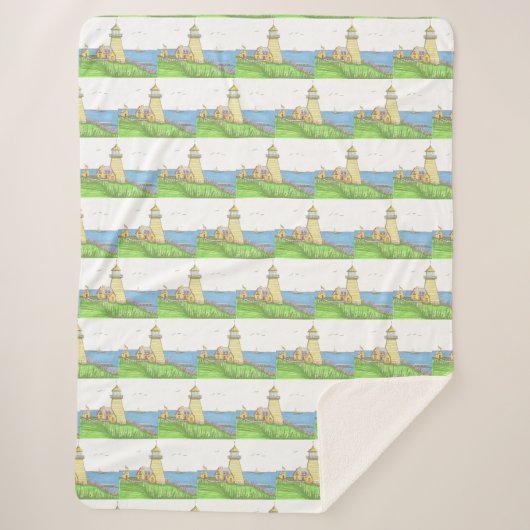 Leuchtturm Großer Sherpa Blanket Sherpadecke (Vorderseite)