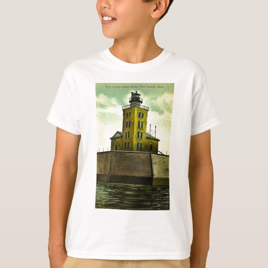 Leuchtturm-Grüße Hafen-Austins Michigan von T-Shirt (Vorderseite)