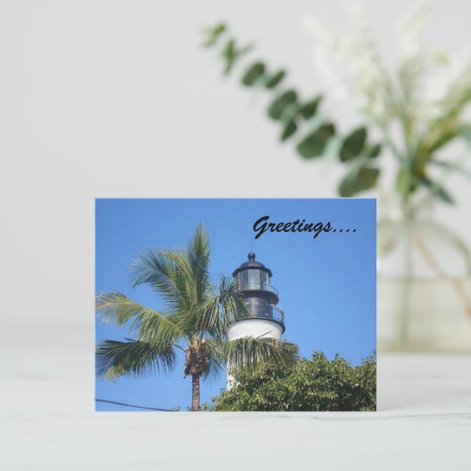 Leuchtturm, Grüße... Postkarte (Stehend Vorderseite)