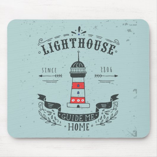 Leuchtturm Guide Me Home Poster Mousepad (Vorne)