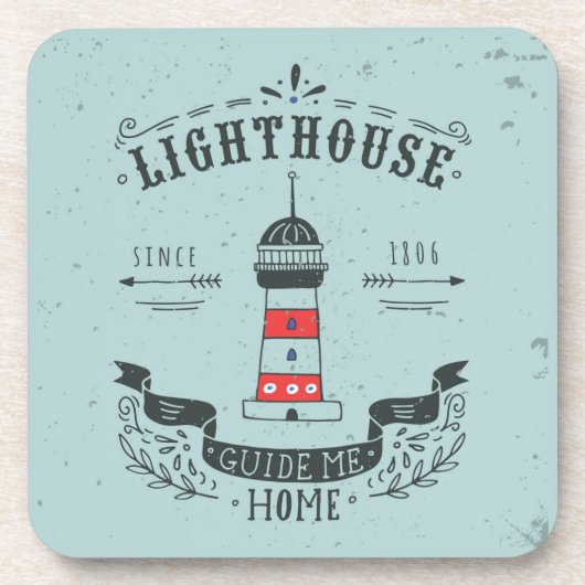 Leuchtturm Guide Me Home Poster Untersetzer (Vorderseite)
