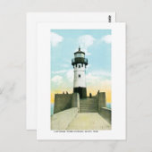 Leuchtturm, Hafeneingang, Duluth, Minnesota Postkarte (Vorne/Hinten)