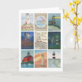 Leuchtturm-Herausforderungs-Montage Karte (Gelbe Blume)