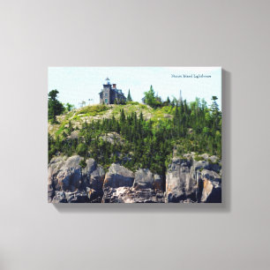 Leuchtturm Huron Island Weitwinkel-Leinwanddruck Leinwanddruck