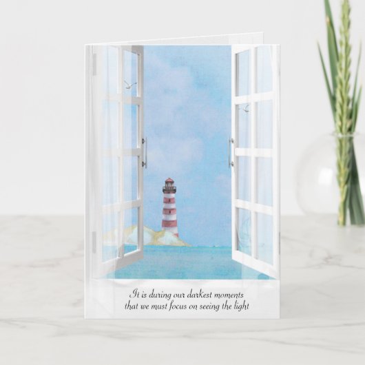 Leuchtturm im Beileid Karte (Vorderseite)