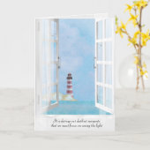 Leuchtturm im Beileid Karte (Gelbe Blume)