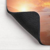Leuchtturm im Sonnenuntergang Mousepad (Ecke)