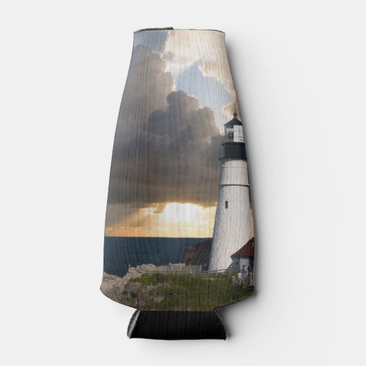 Leuchtturm im Sturm Flaschenkühler (Vorderseite)