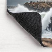 Leuchtturm im Sturm Mousepad (Ecke)
