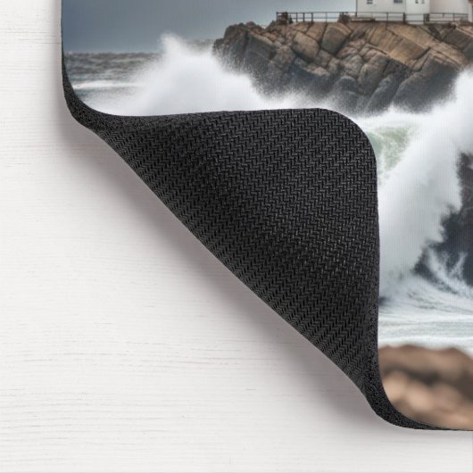 Leuchtturm im Sturm Mousepad (Ecke)