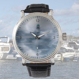 Leuchtturm im Sturm - Ostsee Armbanduhr