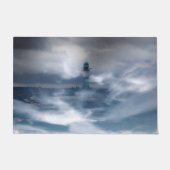 Leuchtturm im Sturm - Ostsee Fußmatte (Vorderseite)