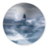 Leuchtturm im Sturm - Ostsee Keramikknauf (Vorderseite)