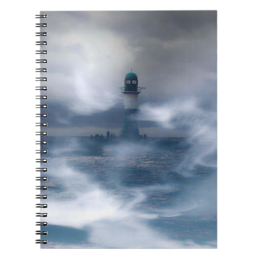 Leuchtturm im Sturm - Ostsee Notizblock (Vorderseite)