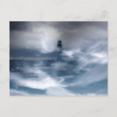 Leuchtturm im Sturm - Ostsee Postkarte (Vorderseite)