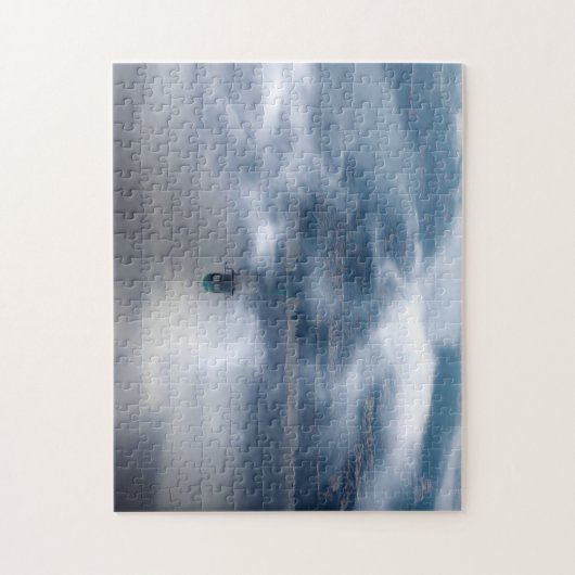 Leuchtturm im Sturm - Ostsee Puzzle (Vertikal)