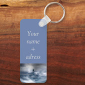 Leuchtturm im Sturm - Ostsee-Schlüsselanhänger Schlüsselanhänger (Rückseite)