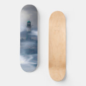 Leuchtturm im Sturm - Ostsee Skateboard (Vorderseite)