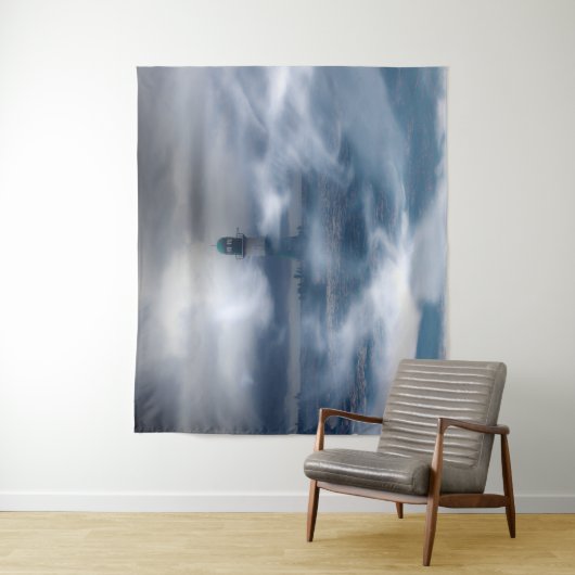 Leuchtturm im Sturm - Ostsee Wandteppich (Beispiel)