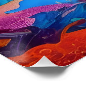 Leuchtturm im Sturm Poster (Ecke)