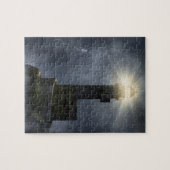 Leuchtturm im Sturm Puzzle (Horizontal)