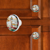 Leuchtturm-Imitate aus festem Glas Keramikknauf