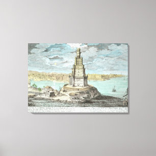 Leuchtturm in Alexandria, von Ptolemäus das Gre Leinwanddruck