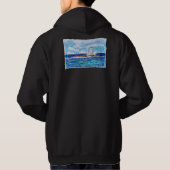 Leuchtturm in Blau Hoodie (Rückseite)