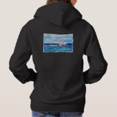 Leuchtturm in Blau Hoodie (Rückseite)