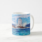 Leuchtturm in Blau Kaffeetasse (VorderseiteRechts)