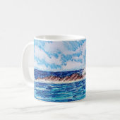 Leuchtturm in Blau Kaffeetasse (Vorderseite Links)