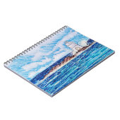 Leuchtturm in Blau Notizblock (Linke Seite)