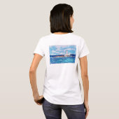 Leuchtturm in Blau T-Shirt (Schwarz voll)