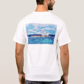 Leuchtturm in Blau T-Shirt (Rückseite)