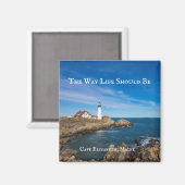 Leuchtturm in Cape Elizabeth, Maine Magnet (Vorderseite/Rückseite)