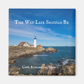 Leuchtturm in Cape Elizabeth, Maine Magnet (Vorne)