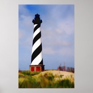Leuchtturm in Cape Hatteras North Carolina Poster