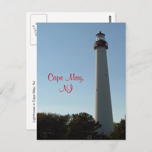 Leuchtturm in Cape May, NJ Postkarte (Vorne/Hinten)