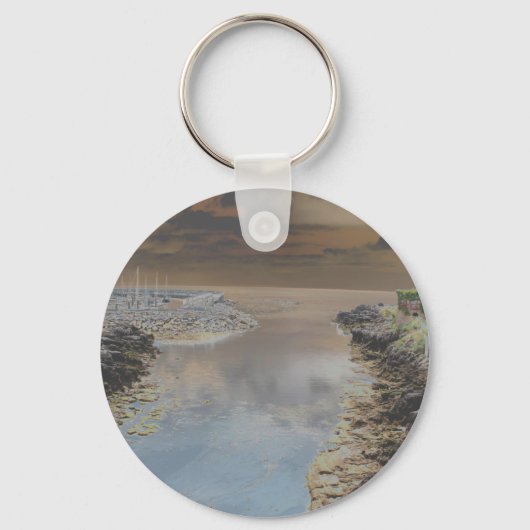 Leuchtturm in Cascais Portugal Schlüsselanhänger (Vorderseite)