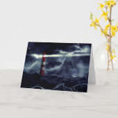 Leuchtturm in der digitalen Abbildung des stürmisc Karte (Gelbe Blume)