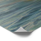 Leuchtturm in der Wasserfarbenbucht mit untergehen Poster (Ecke)