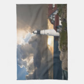Leuchtturm in einem Sturm Küchentuch (Vertikal)