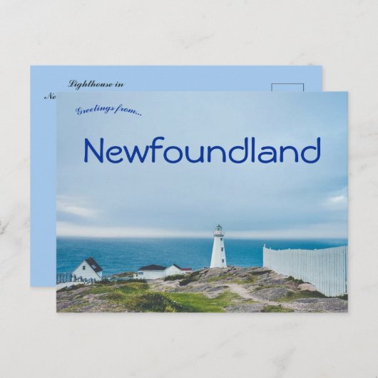Leuchtturm in Neufundland, Kanada Postkarte (Vorne/Hinten)