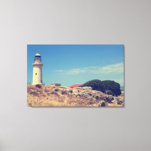 Leuchtturm in Paphos Leinwanddruck (Vorderseite)